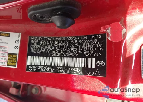 2012 Toyota Prius V Three from USA, damaged, VIN JTDZN3EU2C3155206
